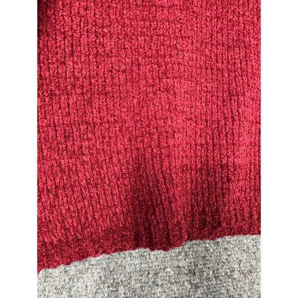 Knox Rose Burgundy Chenille Knit Sweater XL Medium Boho Balloon Sleeve Soft - Picture 7 of 7